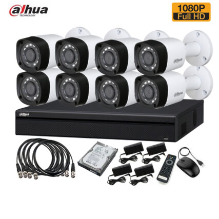 8 CCTV Cameras Package – Dahua 1080P – 2MP