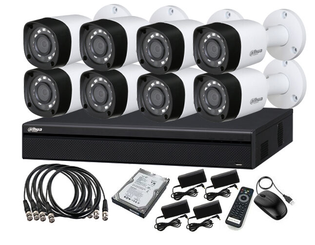 8 CCTV Cameras Package – Dahua 1080P – 2MP