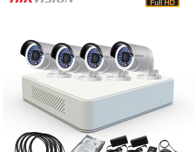 4 CCTV Cameras Package – Hikvision 1080P – 2MP